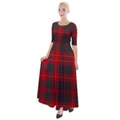 Cameron Clan Modern Tartan Half Sleeves Maxi Dress by tartantotartansred