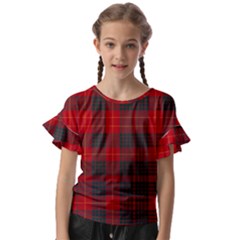 Cameron Clan Modern Tartan Kids  Cut Out Flutter Sleeves by tartantotartansred