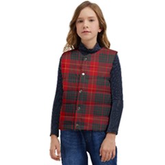 Cameron Clan Modern Tartan Kid s Short Button Up Puffer Vest	