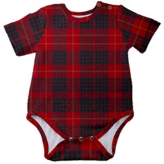 Cameron Clan Modern Tartan Baby Short Sleeve Onesie Bodysuit by tartantotartansred