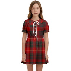 Cameron Clan Modern Tartan Kids  Sweet Collar Dress by tartantotartansred