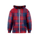 Galloway Red Modern Tartan Kids  Zipper Hoodie View1