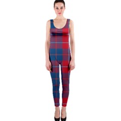 Galloway Red Modern Tartan One Piece Catsuit by tartantotartansred