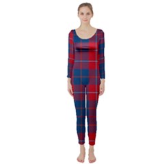 Galloway Red Modern Tartan Long Sleeve Catsuit by tartantotartansred