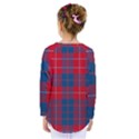 Galloway Red Modern Tartan Kids  Long Sleeve Tee View2