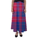 Galloway Red Modern Tartan Flared Maxi Skirt View1