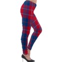 Galloway Red Modern Tartan Lightweight Velour Leggings View4