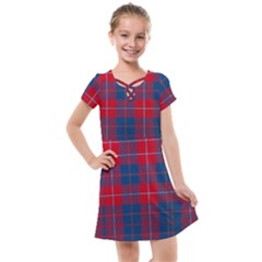 Galloway Red Modern Tartan Kids  Cross Web Dress by tartantotartansred