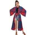 Galloway Red Modern Tartan Maxi Kimono View1