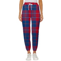 Galloway Red Modern Tartan Cropped Drawstring Pants by tartantotartansred