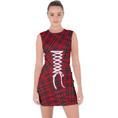 Wallace Modern Lace Up Front Bodycon Dress by tartantotartansred