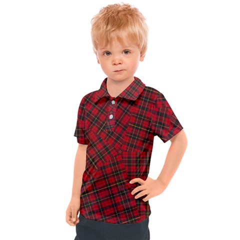 Wallace Modern Kids  Polo Tee by tartantotartansred