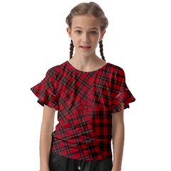 Wallace Modern Kids  Cut Out Flutter Sleeves by tartantotartansred