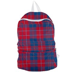 Galloway Red Modern Tartan Foldable Lightweight Backpack by tartantotartansred2