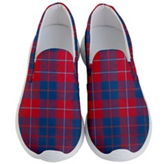 Galloway Red Modern Tartan Men s Lightweight Slip Ons by tartantotartansred2