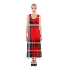 Stewart Royal Modern Heavy Weight Tartan Sleeveless Maxi Dress by tartantotartansreddesign