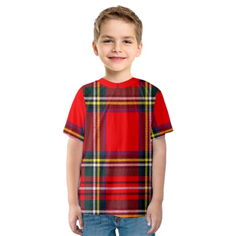 Stewart Royal Modern Heavy Weight Tartan Kids  Sport Mesh Tee by tartantotartansreddesign