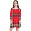 Stewart Royal Modern Heavy Weight Tartan Kids  Quarter Sleeve Skater Dress View1