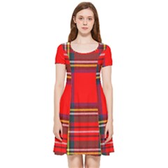 Stewart Royal Modern Heavy Weight Tartan Inside Out Cap Sleeve Dress