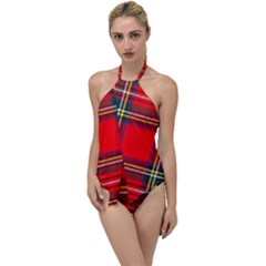 Stewart Royal Modern Heavy Weight Tartan Go With The Flow One Piece Swimsuit by tartantotartansreddesign