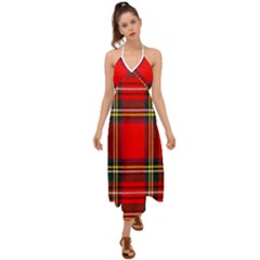 Stewart Royal Modern Heavy Weight Tartan Halter Tie Back Dress  by tartantotartansreddesign