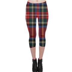 Stewart Royal Modern Tartan Capri Leggings  by tartantotartansreddesign