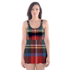 Stewart Royal Modern Tartan Skater Dress Swimsuit