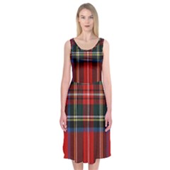 Stewart Royal Modern Tartan Midi Sleeveless Dress by tartantotartansreddesign