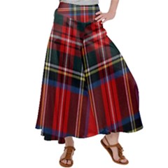 Stewart Royal Modern Tartan Satin Palazzo Pants by tartantotartansreddesign