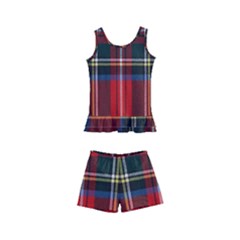 Stewart Royal Modern Tartan Kids  Boyleg Swimsuit by tartantotartansreddesign