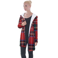 Stewart Royal Modern Tartan Longline Hooded Cardigan