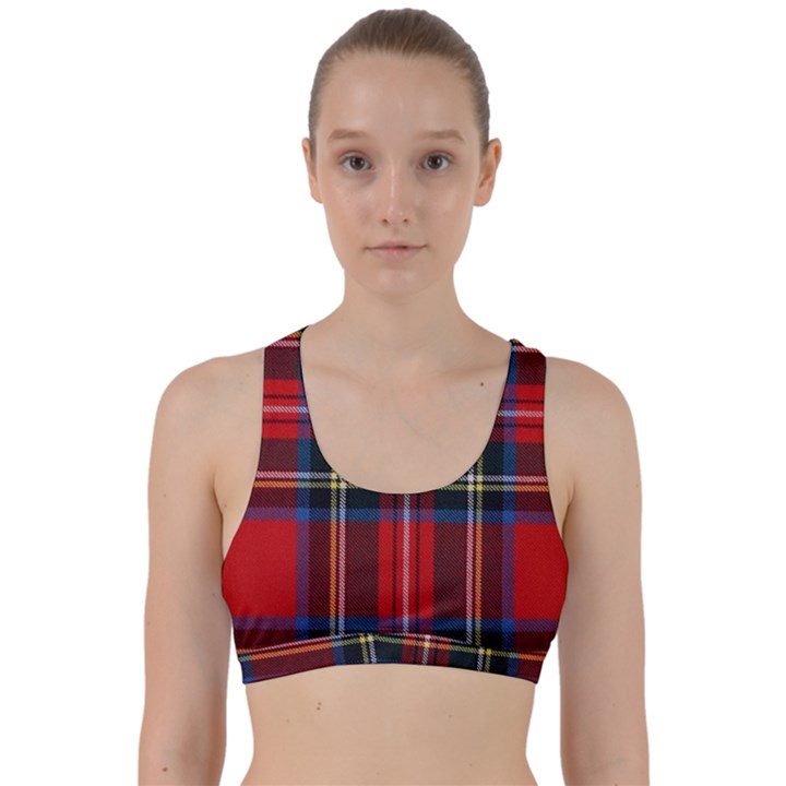 Stewart Royal Modern Tartan Back Weave Sports Bra