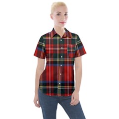 Stewart Royal Modern Tartan Women s Short Sleeve Pocket Shirt