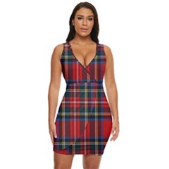 Stewart Royal Modern Tartan Draped Bodycon Dress by tartantotartansreddesign