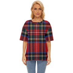 Stewart Royal Modern Tartan Oversized Basic Tee by tartantotartansreddesign