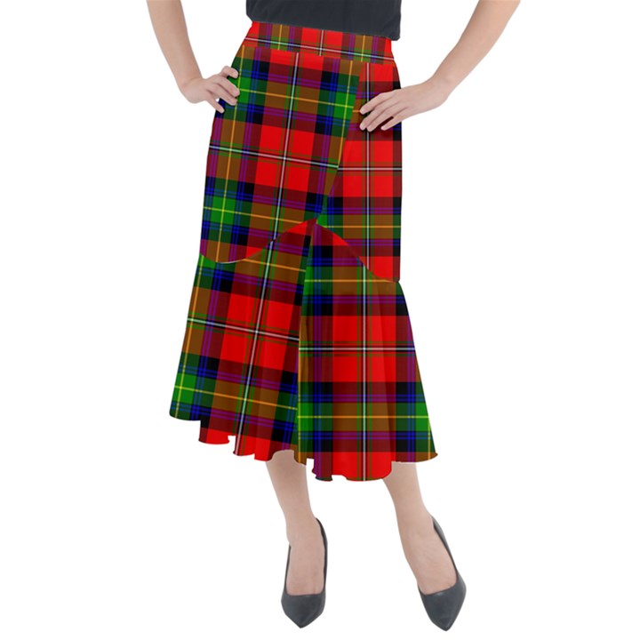 Boyd Tartan Midi Mermaid Skirt