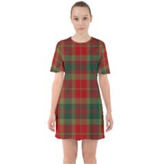 78th  Fraser Highlanders Tartan Sixties Short Sleeve Mini Dress by tartantotartansreddesign