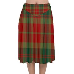 78th  Fraser Highlanders Tartan Velvet Flared Midi Skirt by tartantotartansreddesign