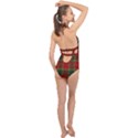 78th  Fraser Highlanders Tartan Halter Front Plunge Swimsuit View2