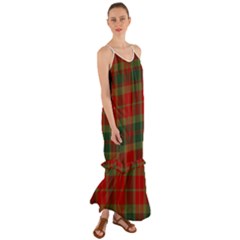 78th  Fraser Highlanders Tartan Cami Maxi Ruffle Chiffon Dress by tartantotartansreddesign