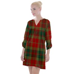 78th  Fraser Highlanders Tartan Open Neck Shift Dress by tartantotartansreddesign