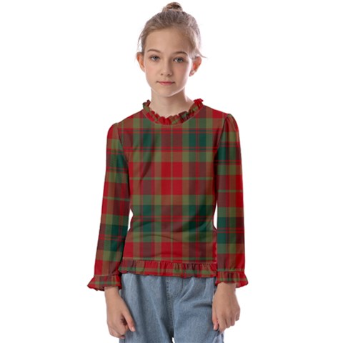 78th  Fraser Highlanders Tartan Kids  Frill Detail Tee by tartantotartansreddesign