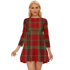 78th  Fraser Highlanders Tartan Long Sleeve Babydoll Dress by tartantotartansreddesign