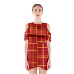 Tartan And Plaid 10 Shoulder Cutout One Piece Dress by tartantotartansreddesign