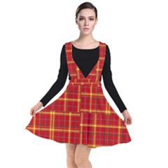 Tartan And Plaid 10 Plunge Pinafore Dress by tartantotartansreddesign