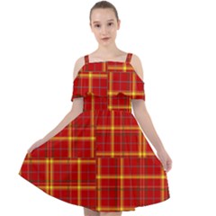 Tartan And Plaid 10 Cut Out Shoulders Chiffon Dress by tartantotartansreddesign