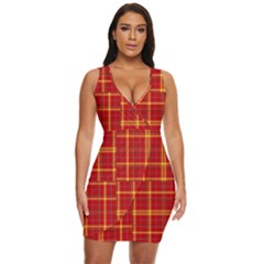 Tartan And Plaid 10 Draped Bodycon Dress by tartantotartansreddesign