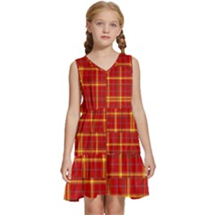 Tartan And Plaid 10 Kids  Sleeveless Tiered Mini Dress