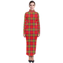 Tartan And Plaid 3 Turtleneck Maxi Dress by tartantotartansreddesign