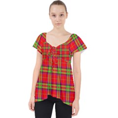 Tartan And Plaid 3 Lace Front Dolly Top by tartantotartansreddesign